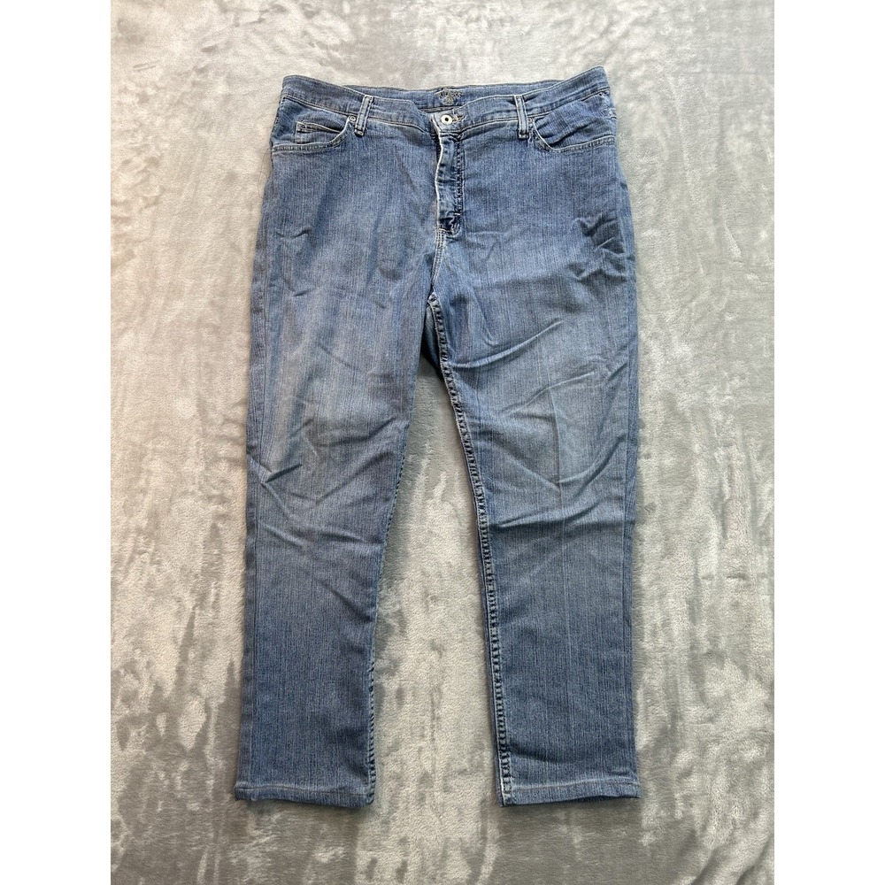 Riders By Lee Jeans Womens Plus Sz 18P Blue Skinny Stretch Mid Rise Y2K Beach